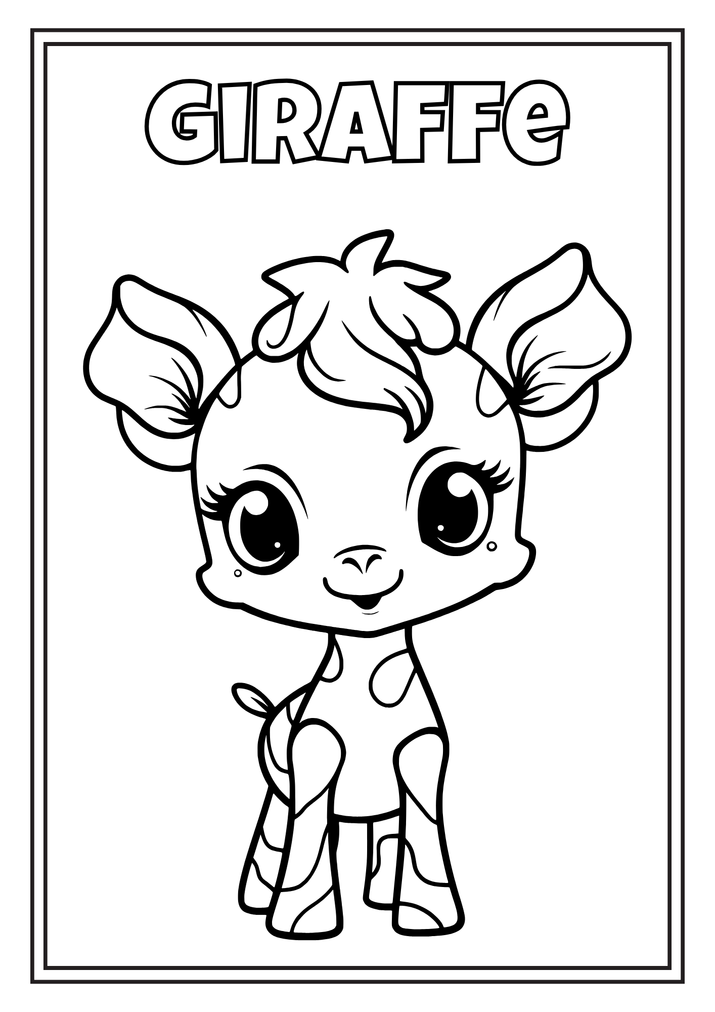 Baby Animal Coloring Worksheets in Grayscale with Writing Lines – Fun Early Learning Resource for Kids