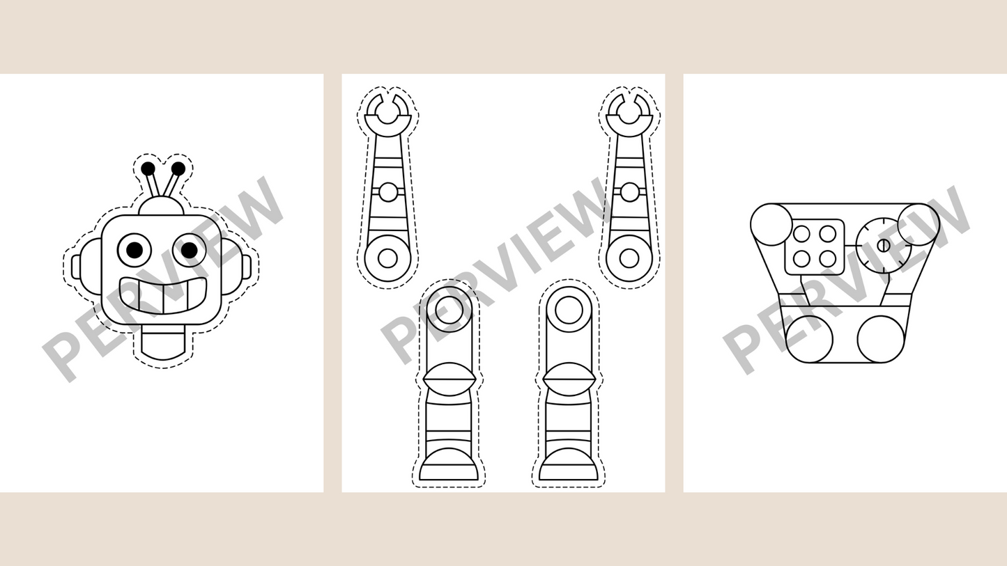 Printable Robot Paper Craft – Fun, Foldable STEM Creativity for Kids!